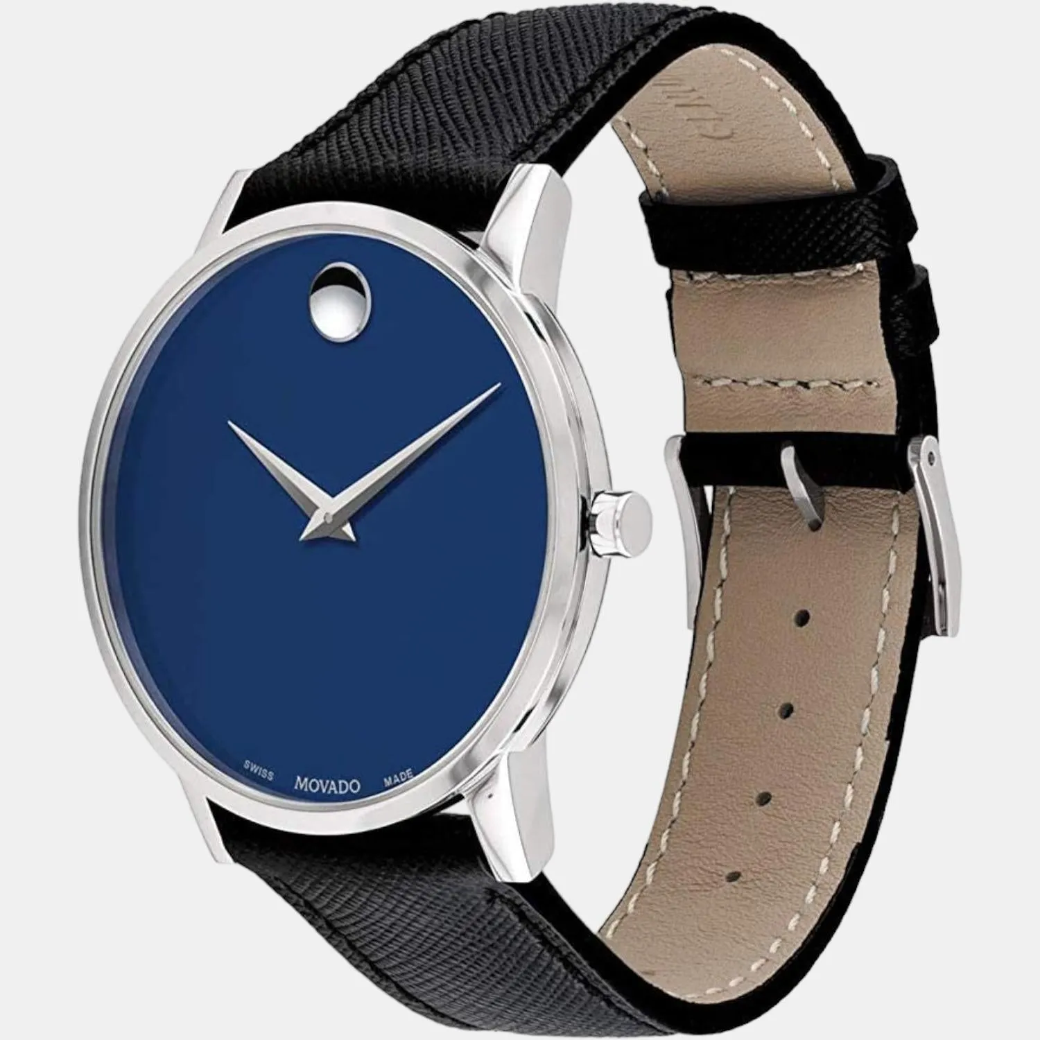 Men's Blue Analog Leather Watch 607197