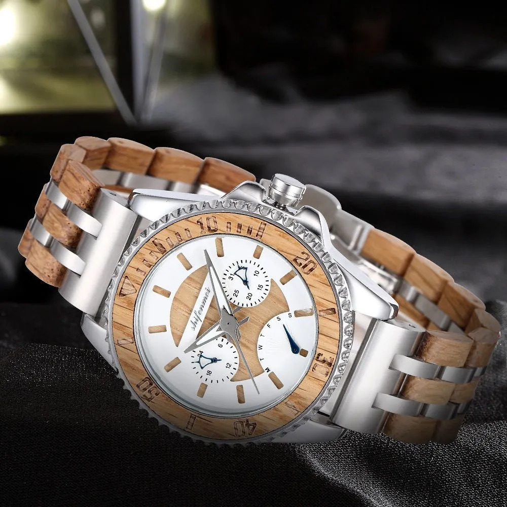 Men's Sports Mechanical Wood Watch
