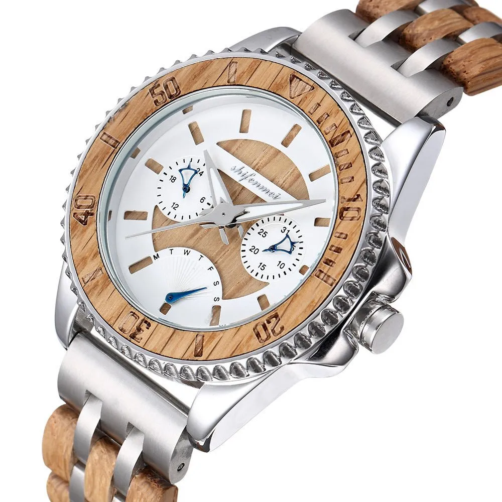Men's Sports Mechanical Wood Watch