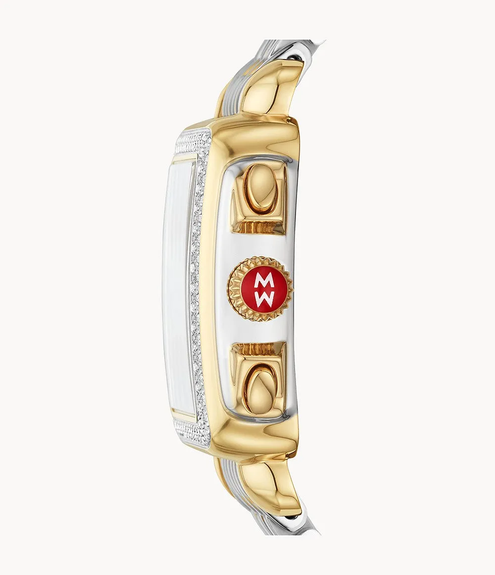 MICHELE Watches Deco Stainless Diamond Watch (33mm)