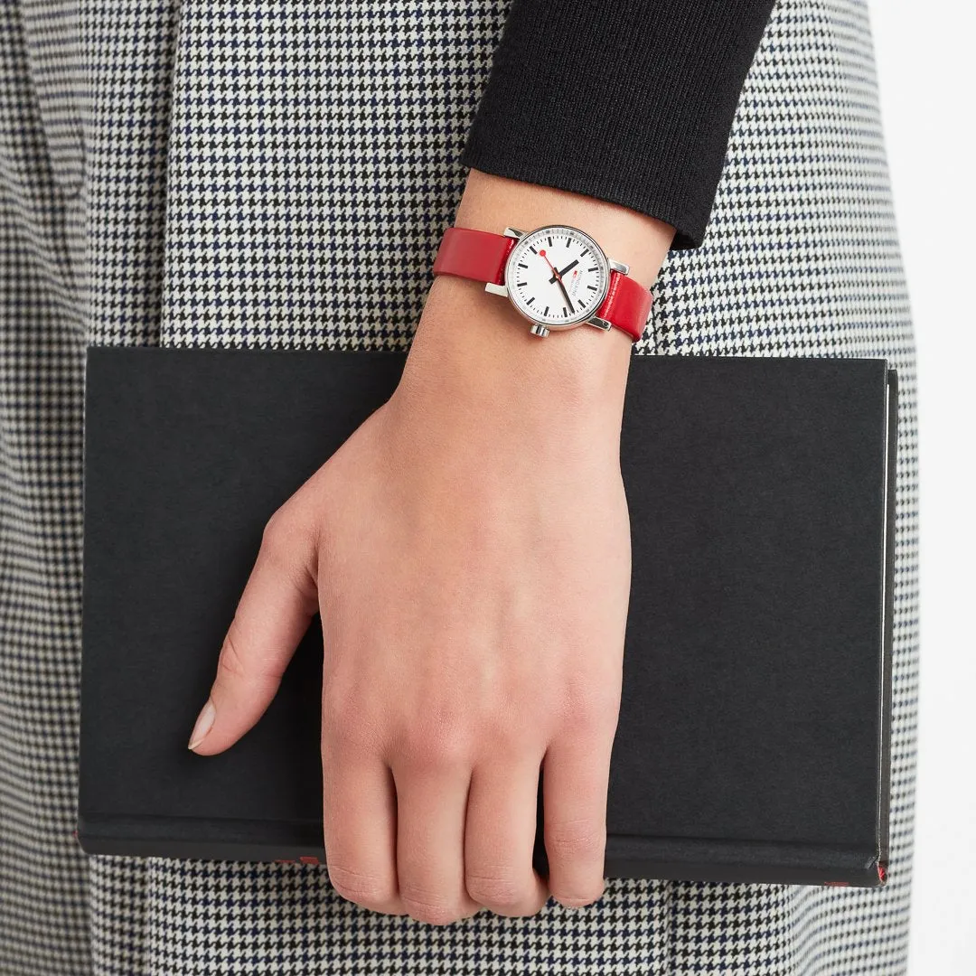 MONDAINE EVO2, 26mm, RED LEATHER WATCH, MSE.26110.LC