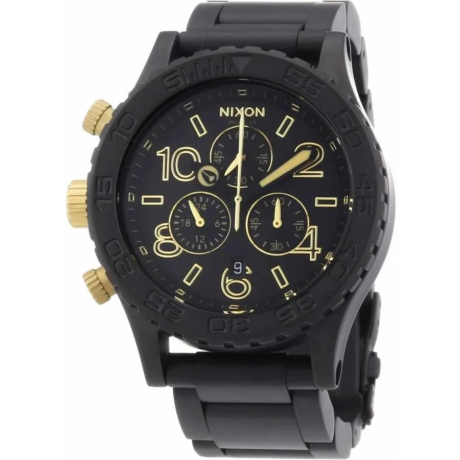 Nixon 42-20 Chrono Black Dial Chronograph Custom Solid Stainless Steel Men's Watch Men's Watch A037-1041