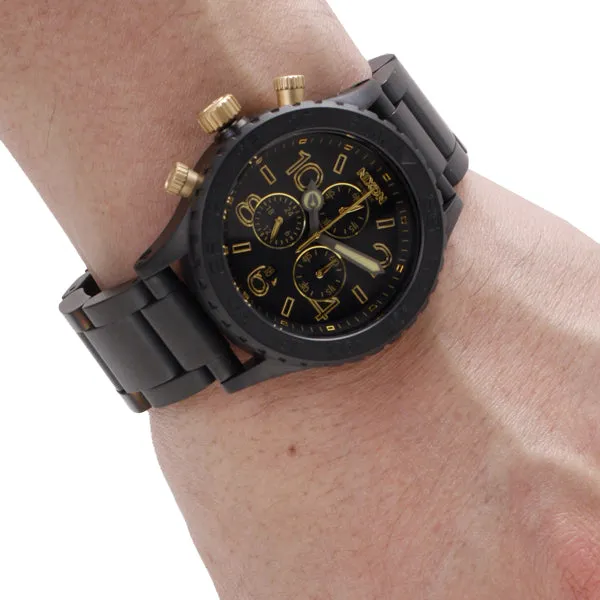 Nixon 42-20 Chrono Black Dial Chronograph Custom Solid Stainless Steel Men's Watch Men's Watch A037-1041