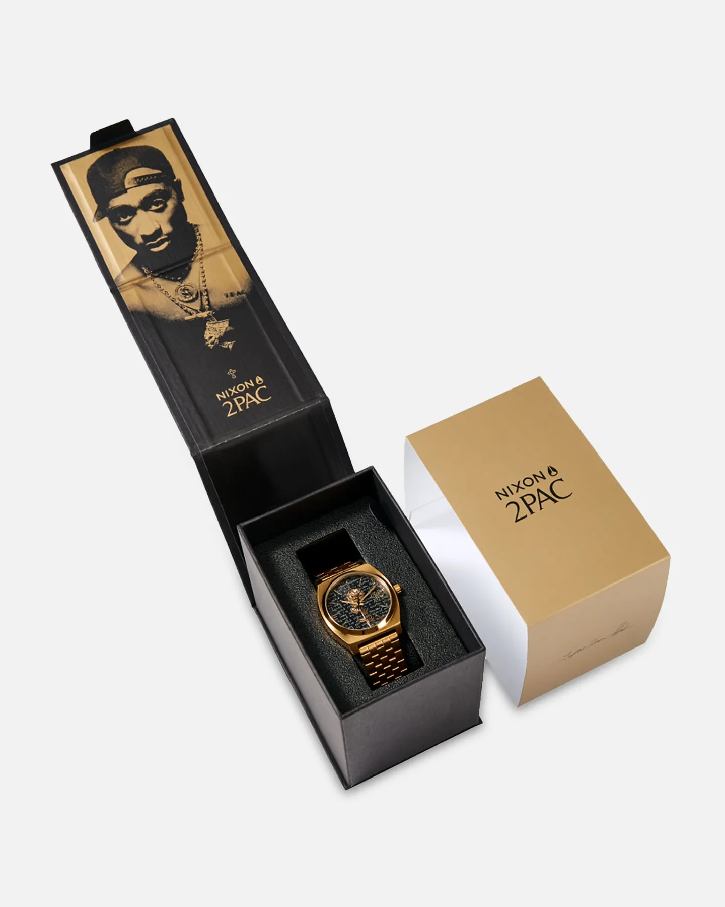 Nixon X 2PAC Time Teller Watch Gold/Black