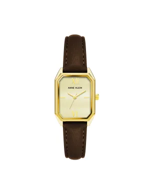 Octagonal Shaped Leather Strap Watch