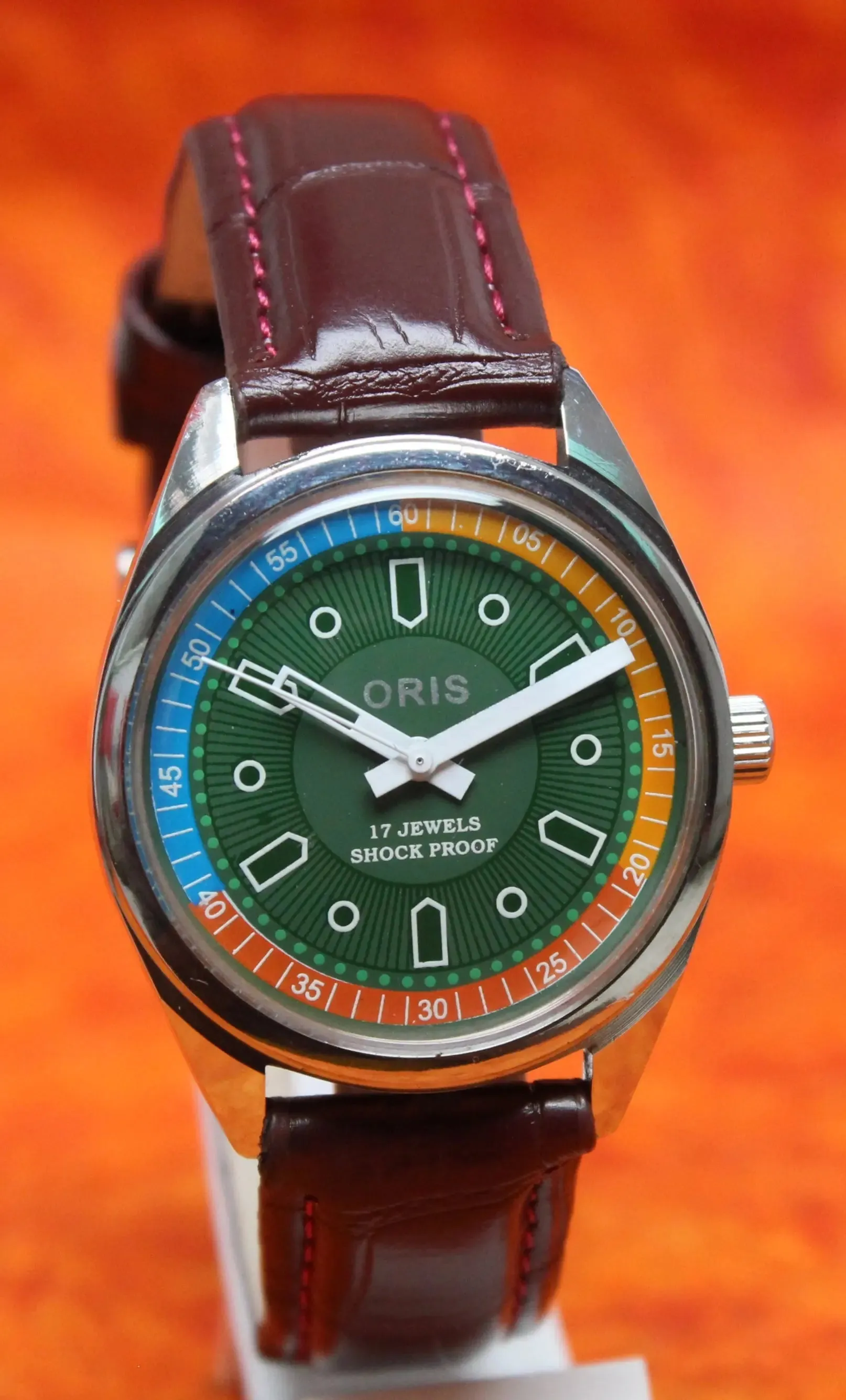 Oris Wristwatch 17 Jewels FHF ST96 Mechanical Hand Wind Swiss Made Movement