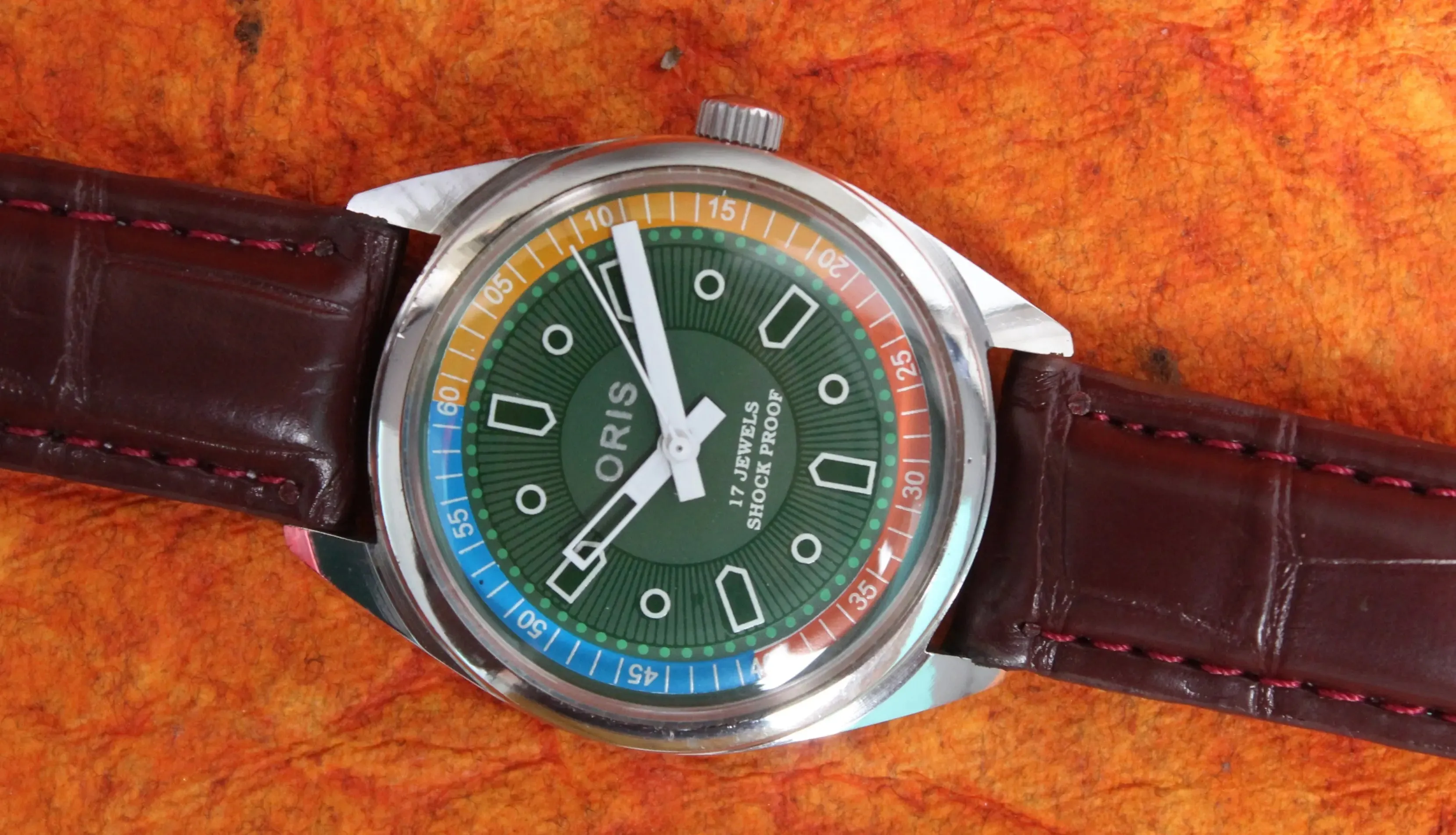 Oris Wristwatch 17 Jewels FHF ST96 Mechanical Hand Wind Swiss Made Movement