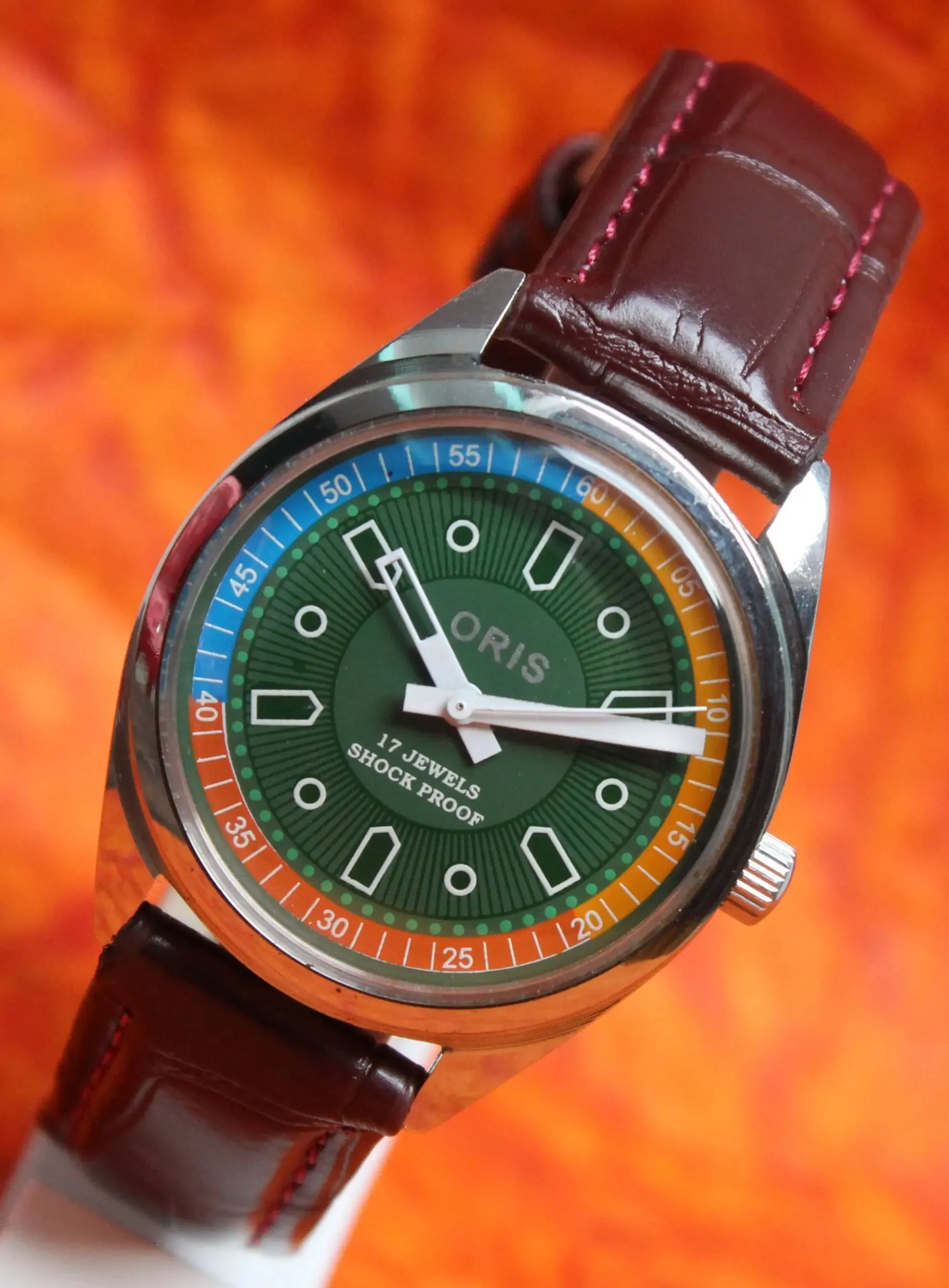 Oris Wristwatch 17 Jewels FHF ST96 Mechanical Hand Wind Swiss Made Movement