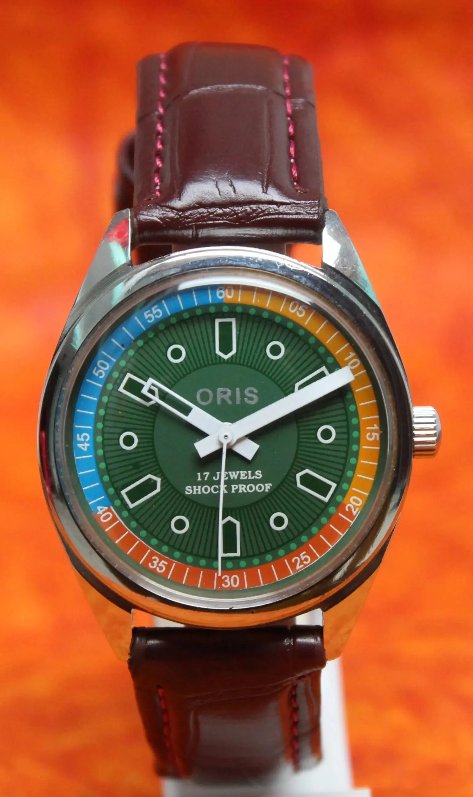 Oris Wristwatch 17 Jewels FHF ST96 Mechanical Hand Wind Swiss Made Movement