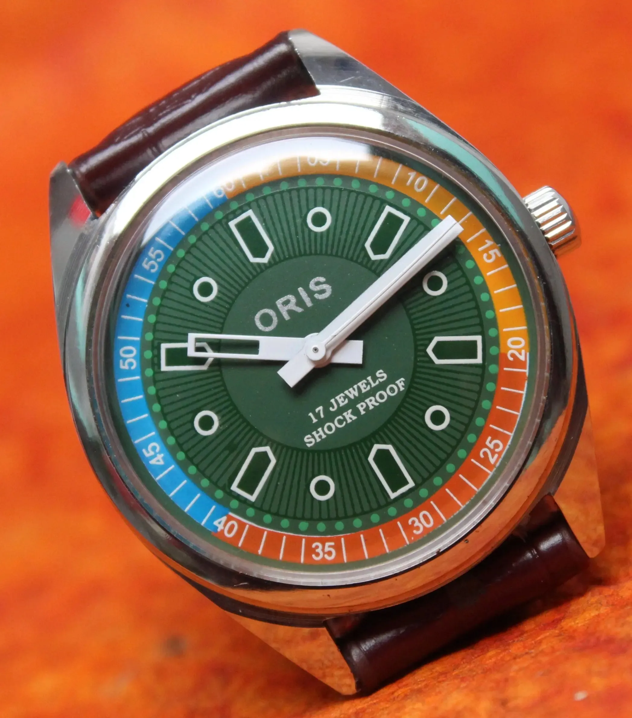 Oris Wristwatch 17 Jewels FHF ST96 Mechanical Hand Wind Swiss Made Movement