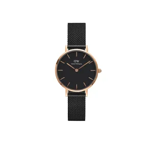 Petite 28mm Ashfield - Black & Rose Gold Watch