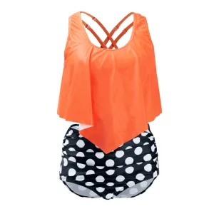 Polka Dot Beachwear  Stylish and Comfortable Two-Piece Swimwear
