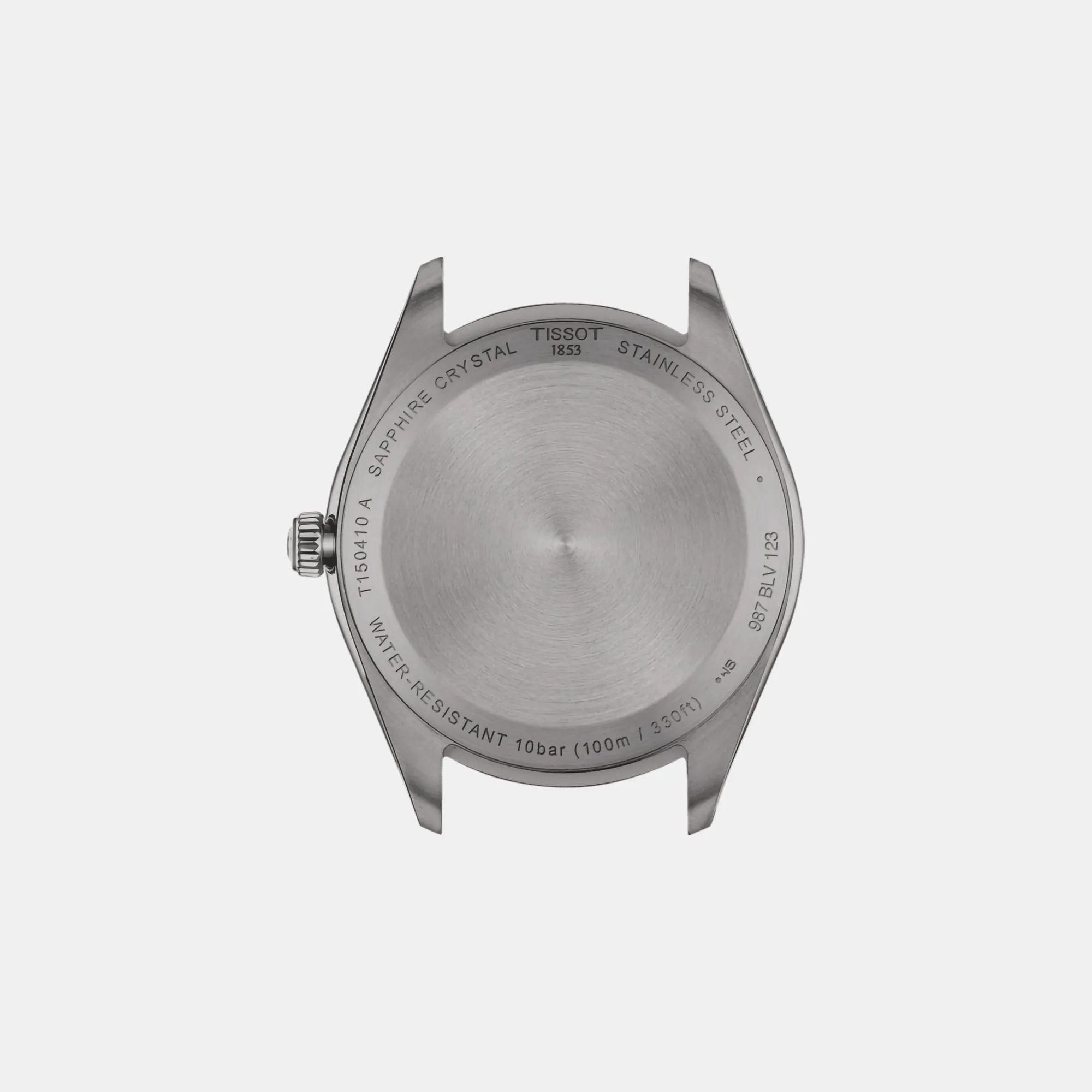 PR 100 Men Silver Analog Leather Watch T1504101603100