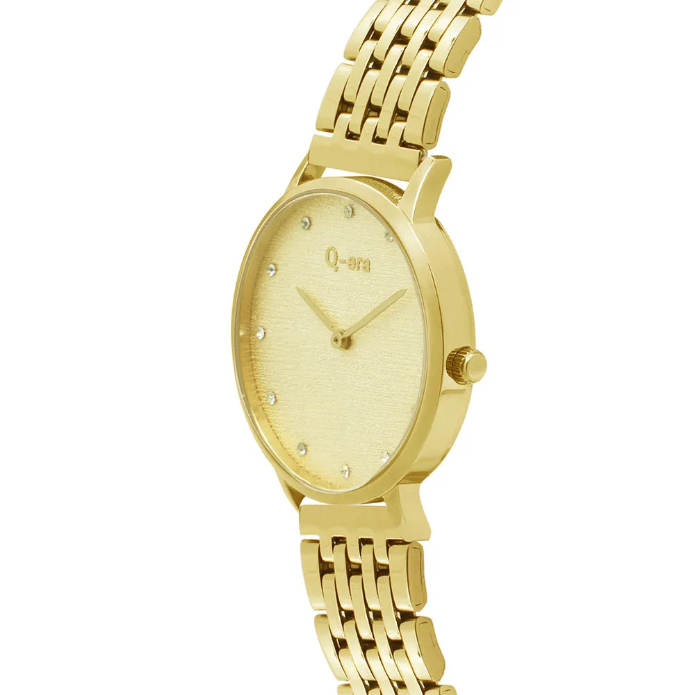 Q-Era Gold  Steel Women's  Watch - QV2801-43