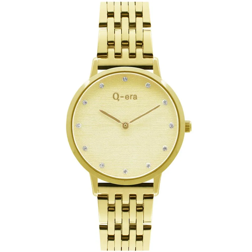 Q-Era Gold  Steel Women's  Watch - QV2801-43