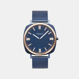 Quartz Men Blue Dial Analog Stainless Steel Watch V296GXSLML
