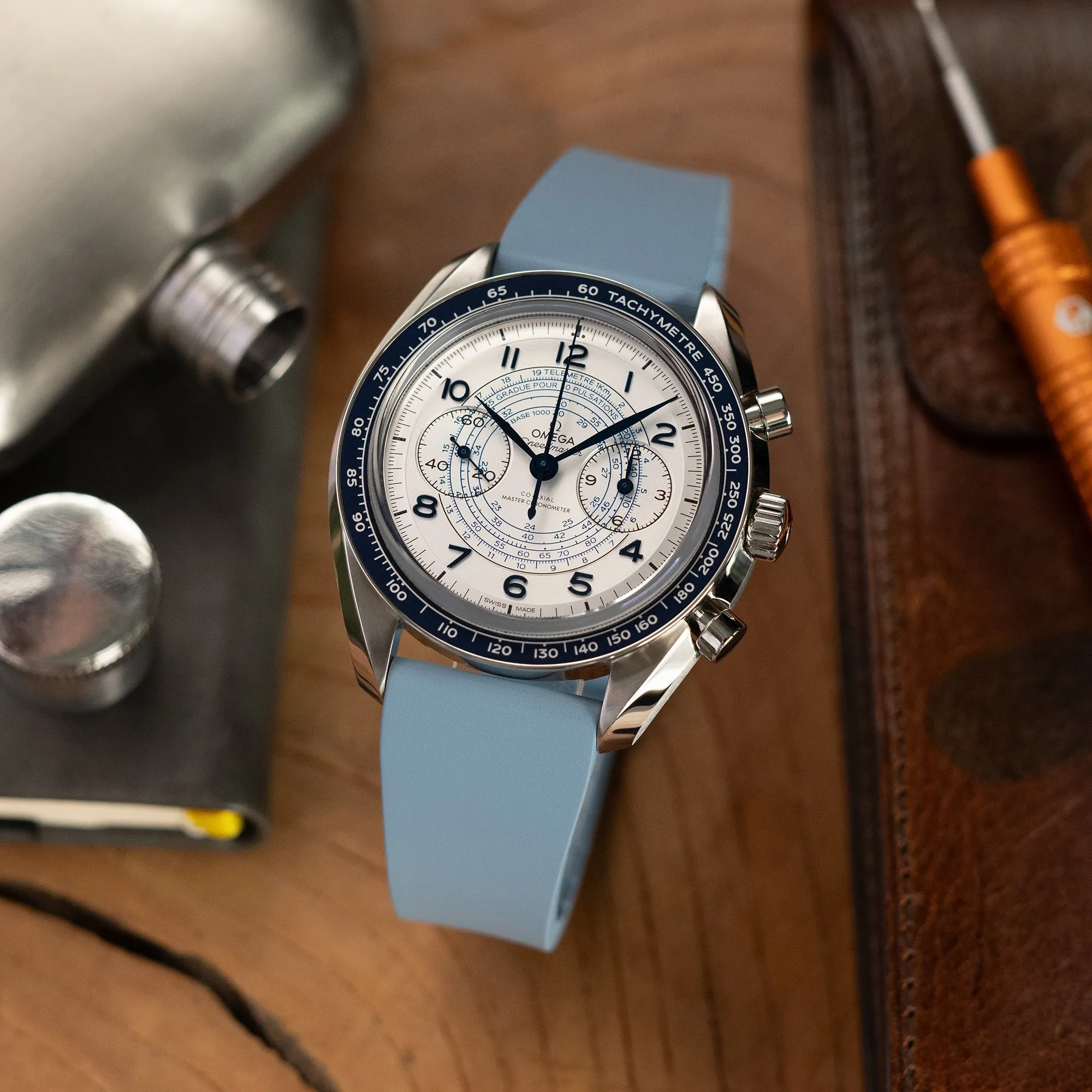 Quick Release FKM26 Slate Blue FKM Rubber watch strap
