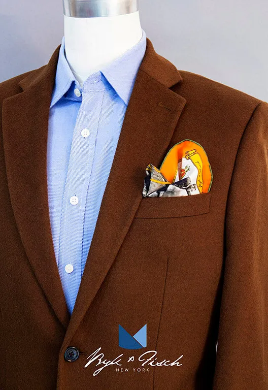 "GOLDEN GOAL" DIGITAL PRINT POCKET SQUARE