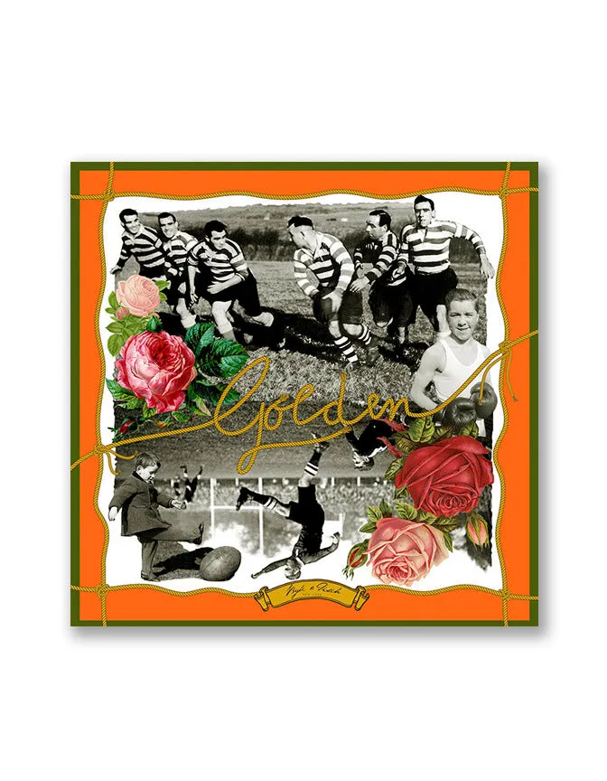 "GOLDEN GOAL" DIGITAL PRINT POCKET SQUARE