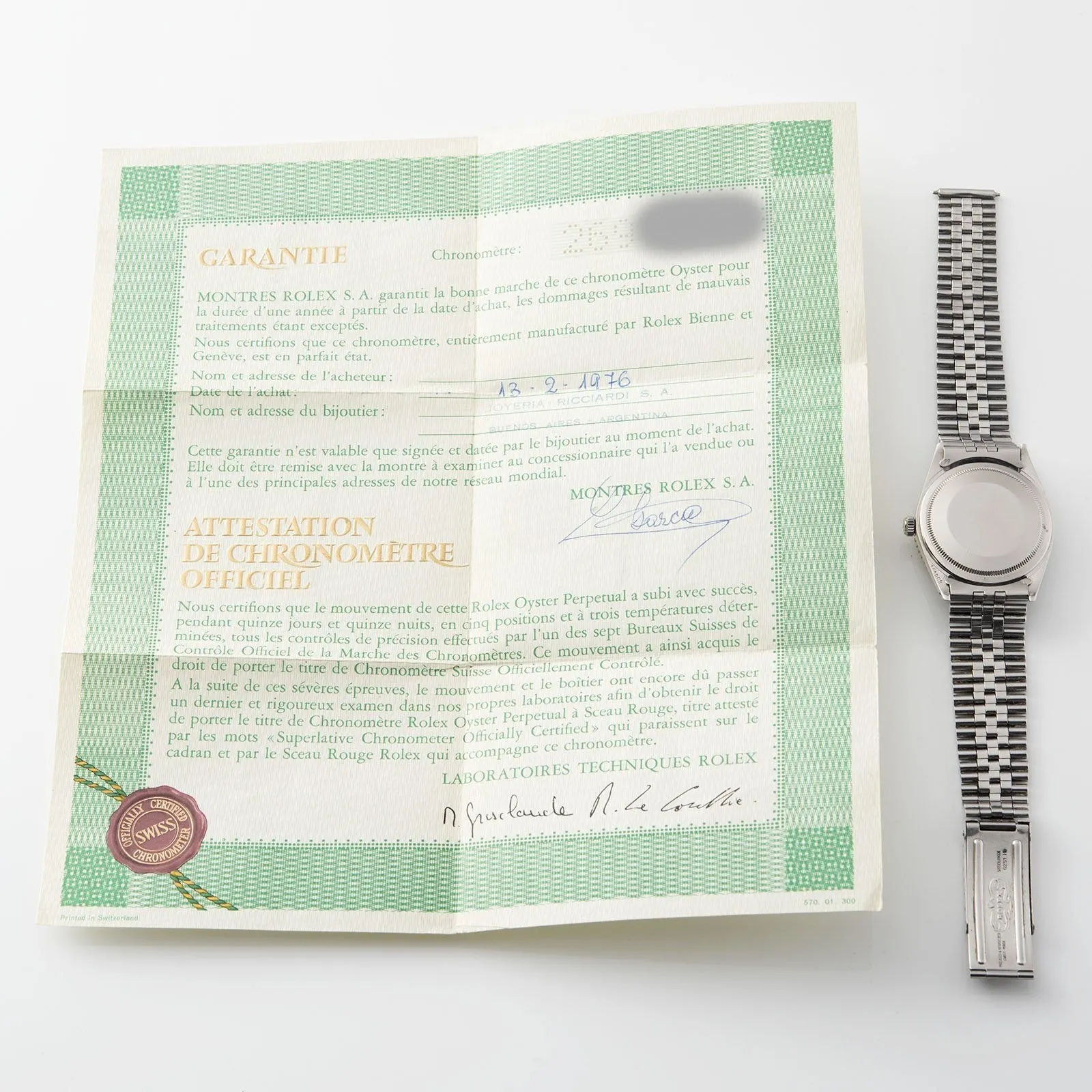 Rolex Datejust Turn-O-Graph Purple Dial Ricciardi 1625