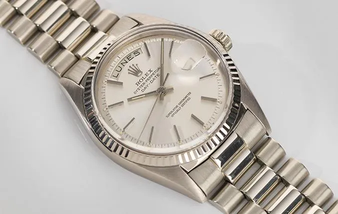 Rolex White Gold Day-Date Silver Dial 1803