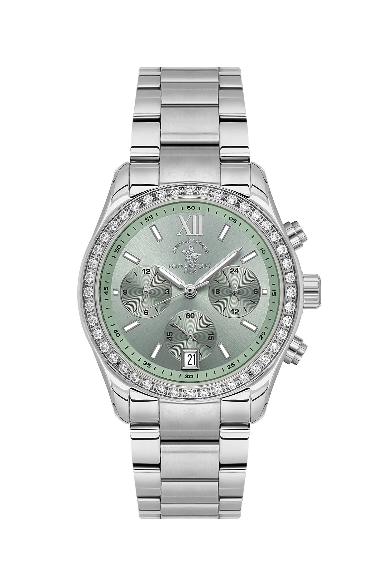Santa Barbara Polo & Racquet Club Green Dial Quartz Women's Watch - SB.1.10579-1