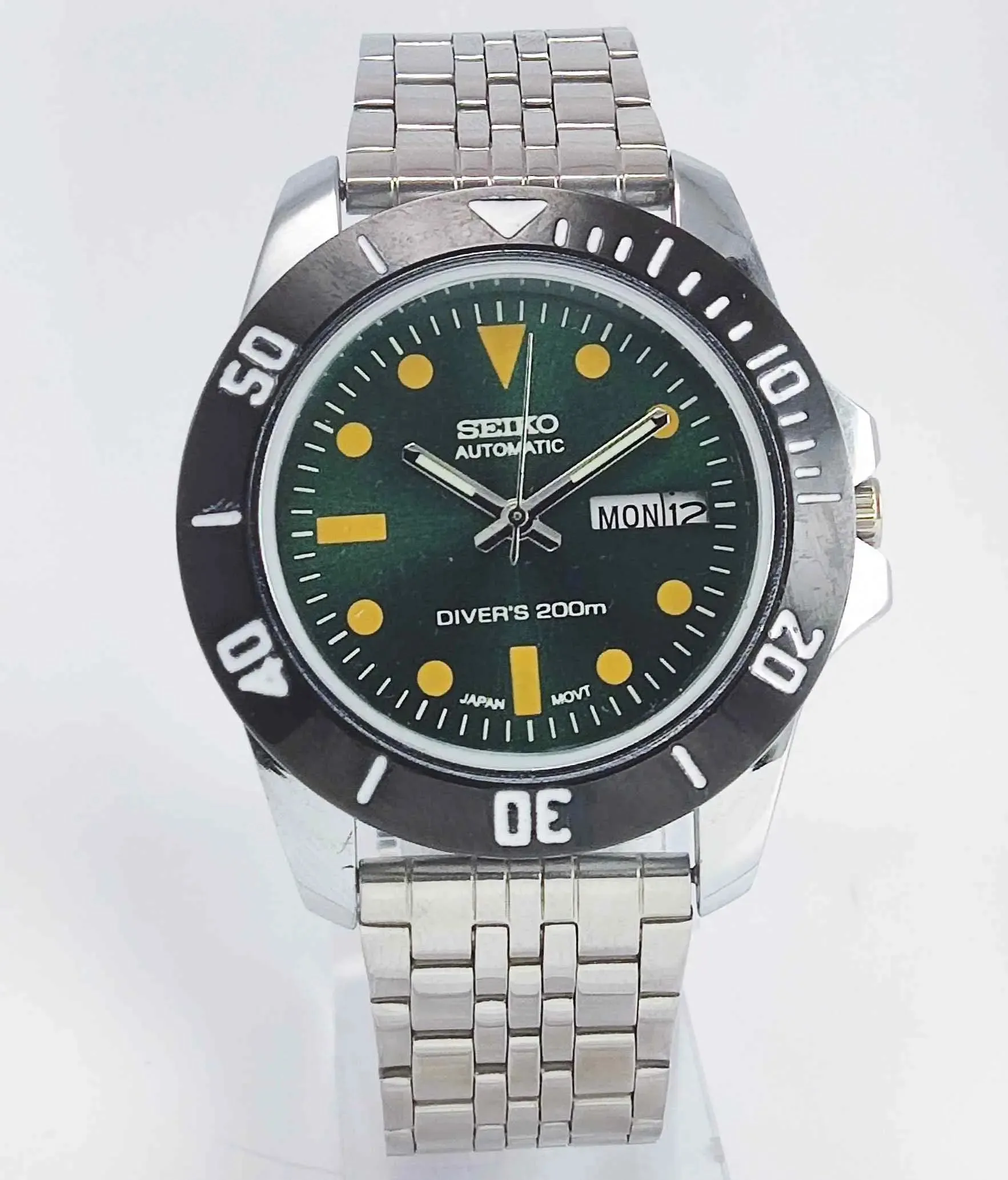 Seiko Automatic 6349A Green Dial 23 Jewels Men's Sports Watch