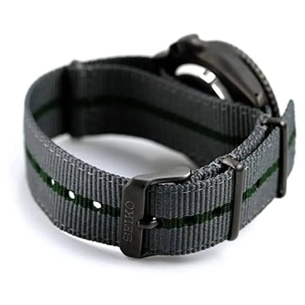 Seiko Mens Grey Dial Nylon Band Japanese Automatic Watch - SBSA097