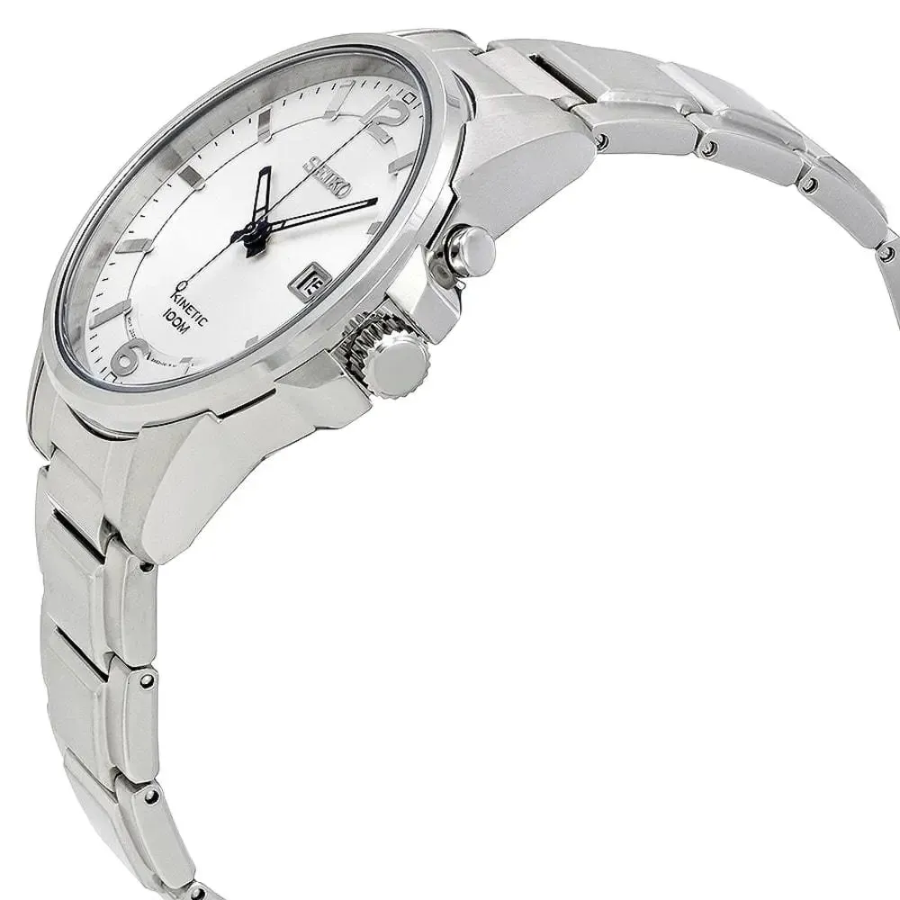 Seiko Neo Sports Men's Automatic Watch with Sleek Silver Dial and Stainless Steel Band