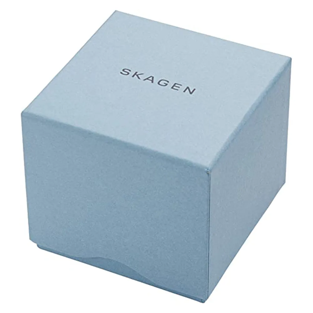 Skagen Womens Freja Minimalist Silver Dial Golden Band Stainless Steel Mesh Watch - SKW2717