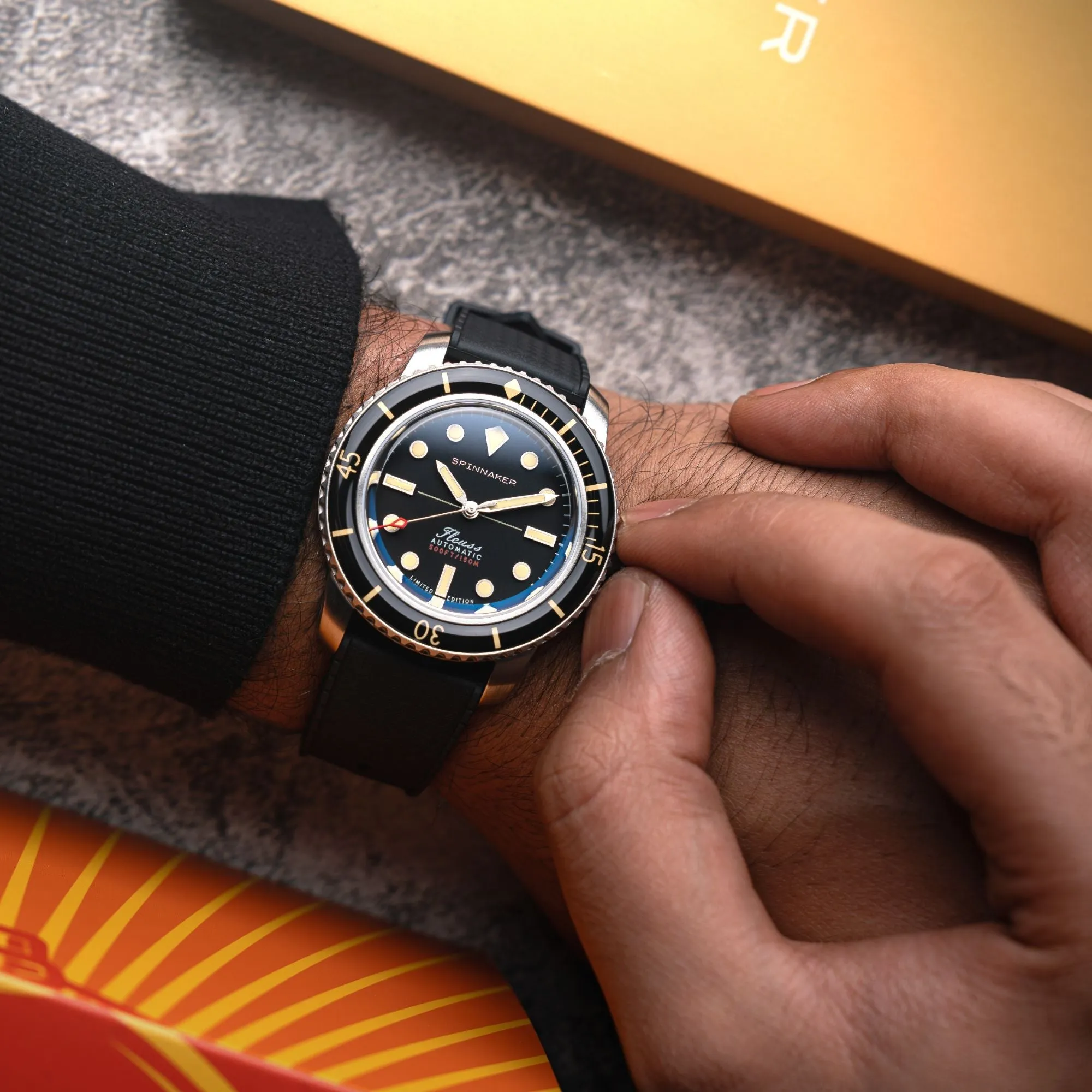 Spinnaker Fleuss 40 Automatic 145TH Limited Edition Cool Black Men's Watch SP-5133-11