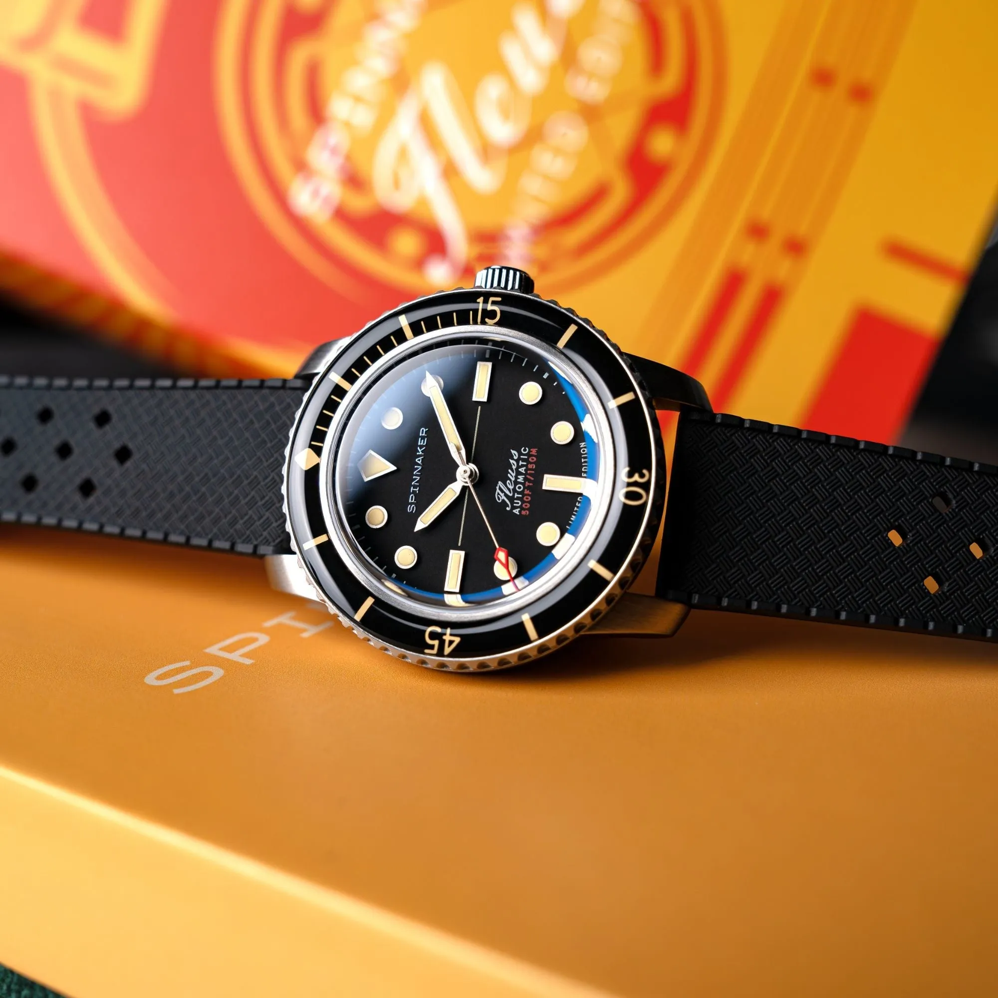 Spinnaker Fleuss 40 Automatic 145TH Limited Edition Cool Black Men's Watch SP-5133-11