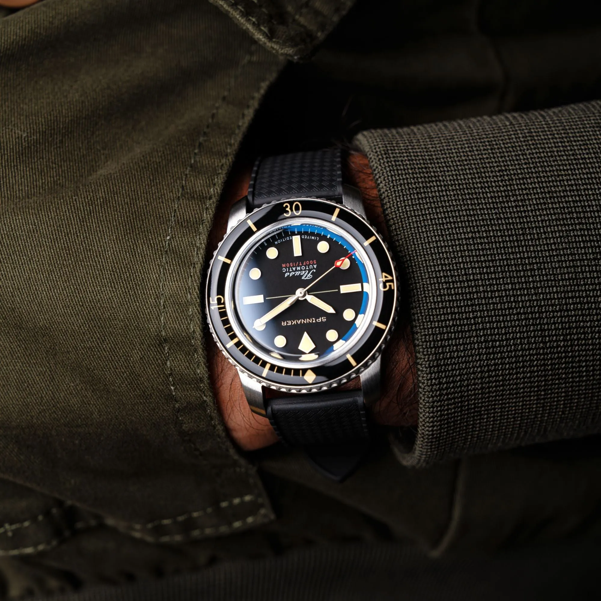 Spinnaker Fleuss 40 Automatic 145TH Limited Edition Cool Black Men's Watch SP-5133-11