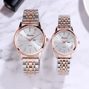 Stylish Waterproof Quartz Stainless Steel Couple Watches