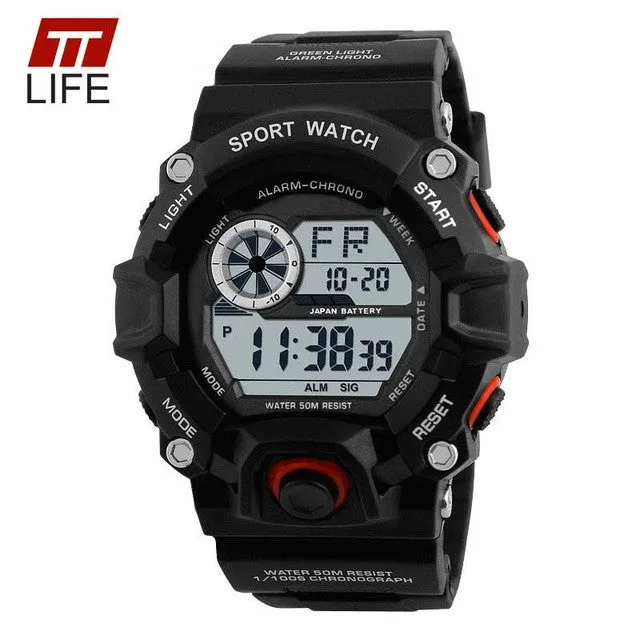 TTlife Men Waterproof Army Camouflage Military Watch Reloj LED Digital Sports Watches Relogio Masculino Esportivo Shock Clock