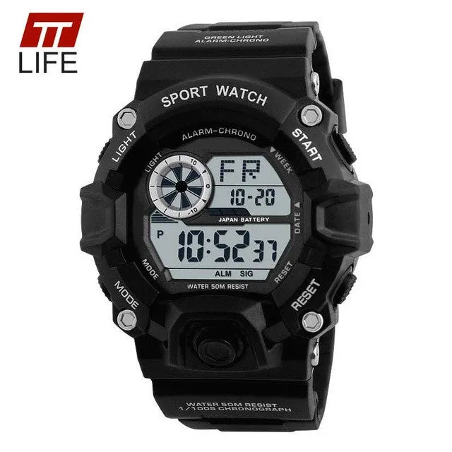 TTlife Men Waterproof Army Camouflage Military Watch Reloj LED Digital Sports Watches Relogio Masculino Esportivo Shock Clock