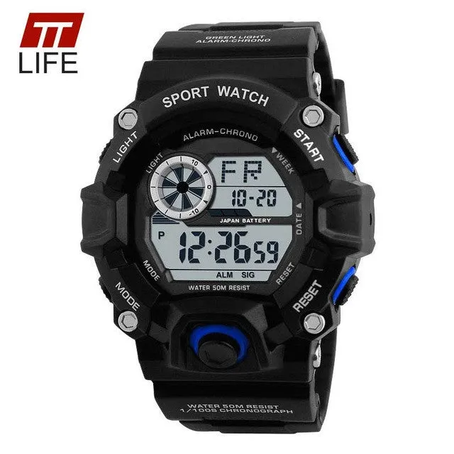 TTlife Men Waterproof Army Camouflage Military Watch Reloj LED Digital Sports Watches Relogio Masculino Esportivo Shock Clock