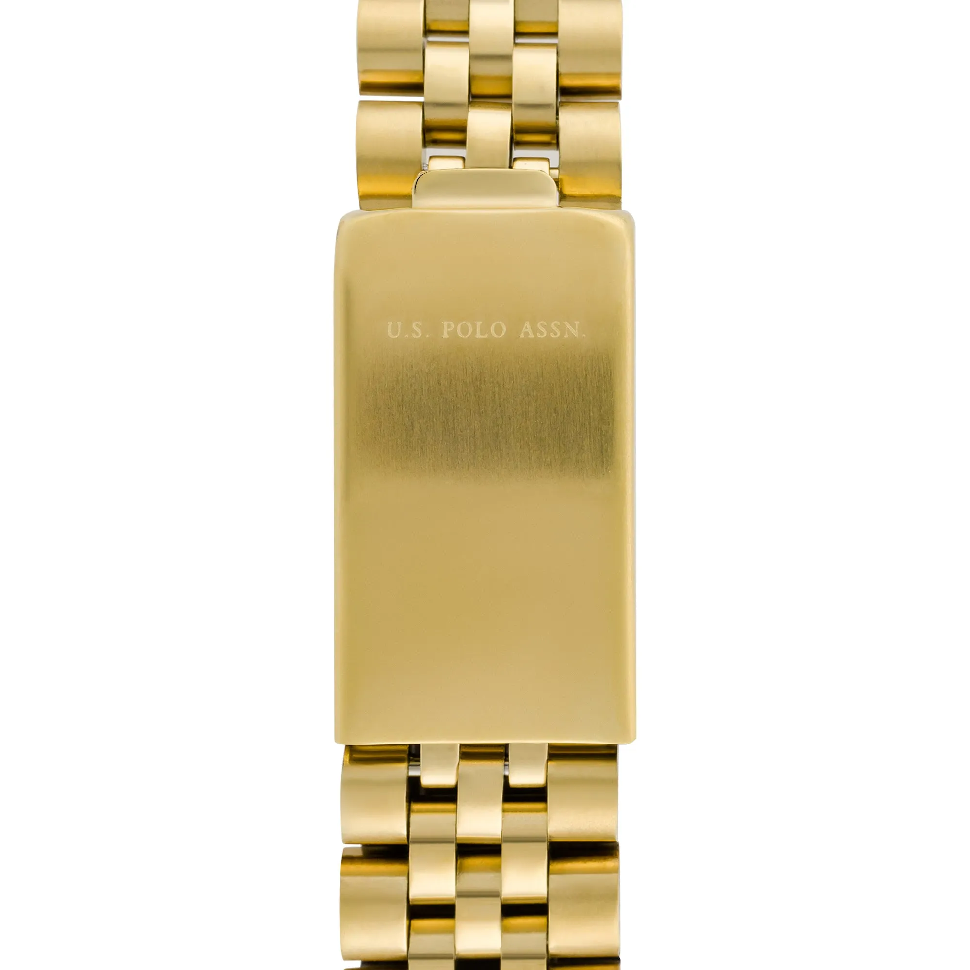 US POLO WOMEN'S STAINLESS STEEL BAND WITH GOLD PLATING WITH S.S. BUCKLE