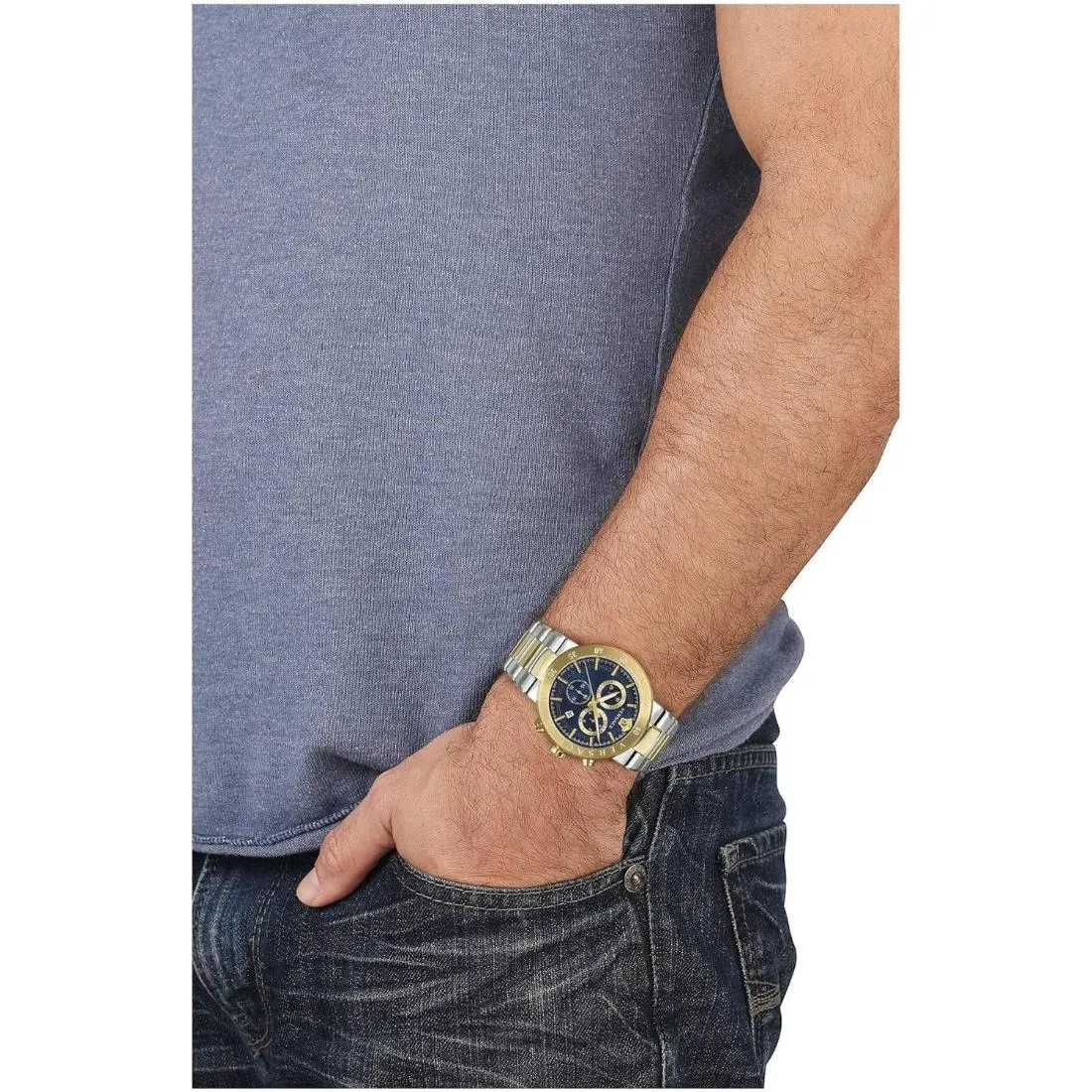 Versace Blue 43 mm Dial Men Analogue Watch - VEPY00720