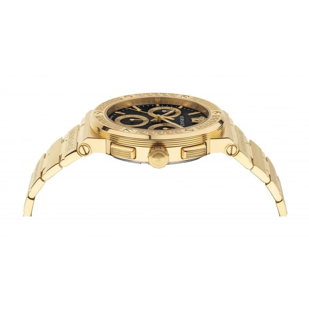 Versace Greca Gold Chronograph Men's Watch VEZ900421