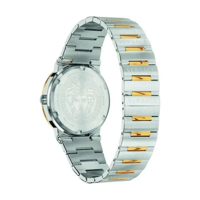 Versace Greca Silver Green Dial Men's Watch VEVI00420