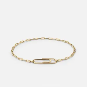 Volt Link Paper Clip Bracelet (Gold)