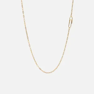 Volt Link Paper Clip Necklace (Gold)
