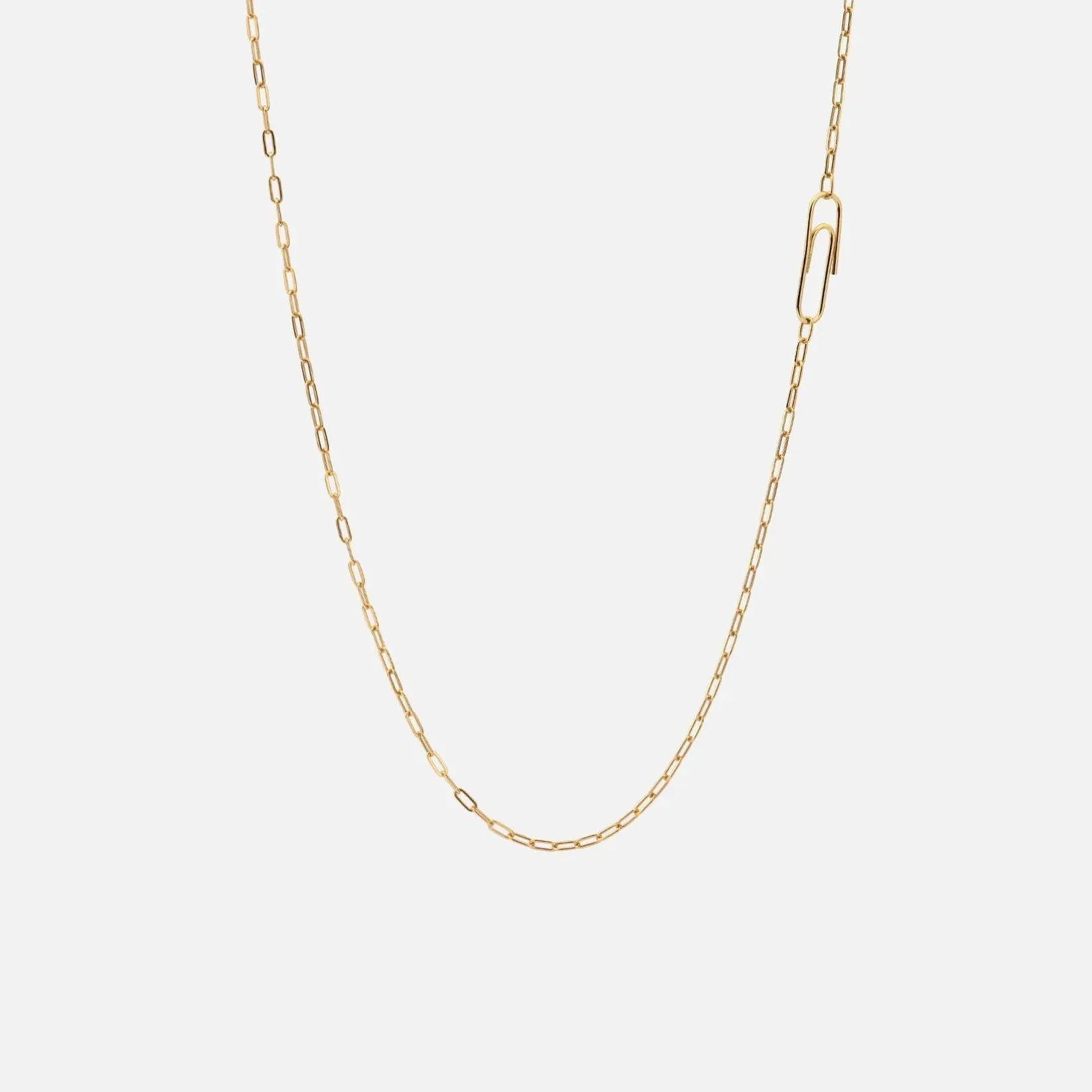 Volt Link Paper Clip Necklace (Gold)