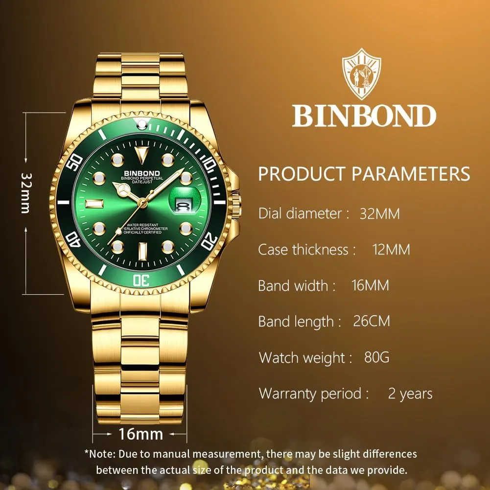 Watch for Women with Date Fashion Elegant Dress Stainless Steel Rotatable Bezel Ladies Wrist Watches Gift Waterproof Luminous