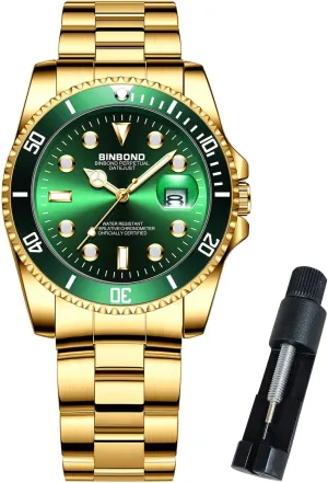 Watch for Women with Date Fashion Elegant Dress Stainless Steel Rotatable Bezel Ladies Wrist Watches Gift Waterproof Luminous