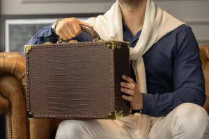 Watch Trunk - Alligator Brown