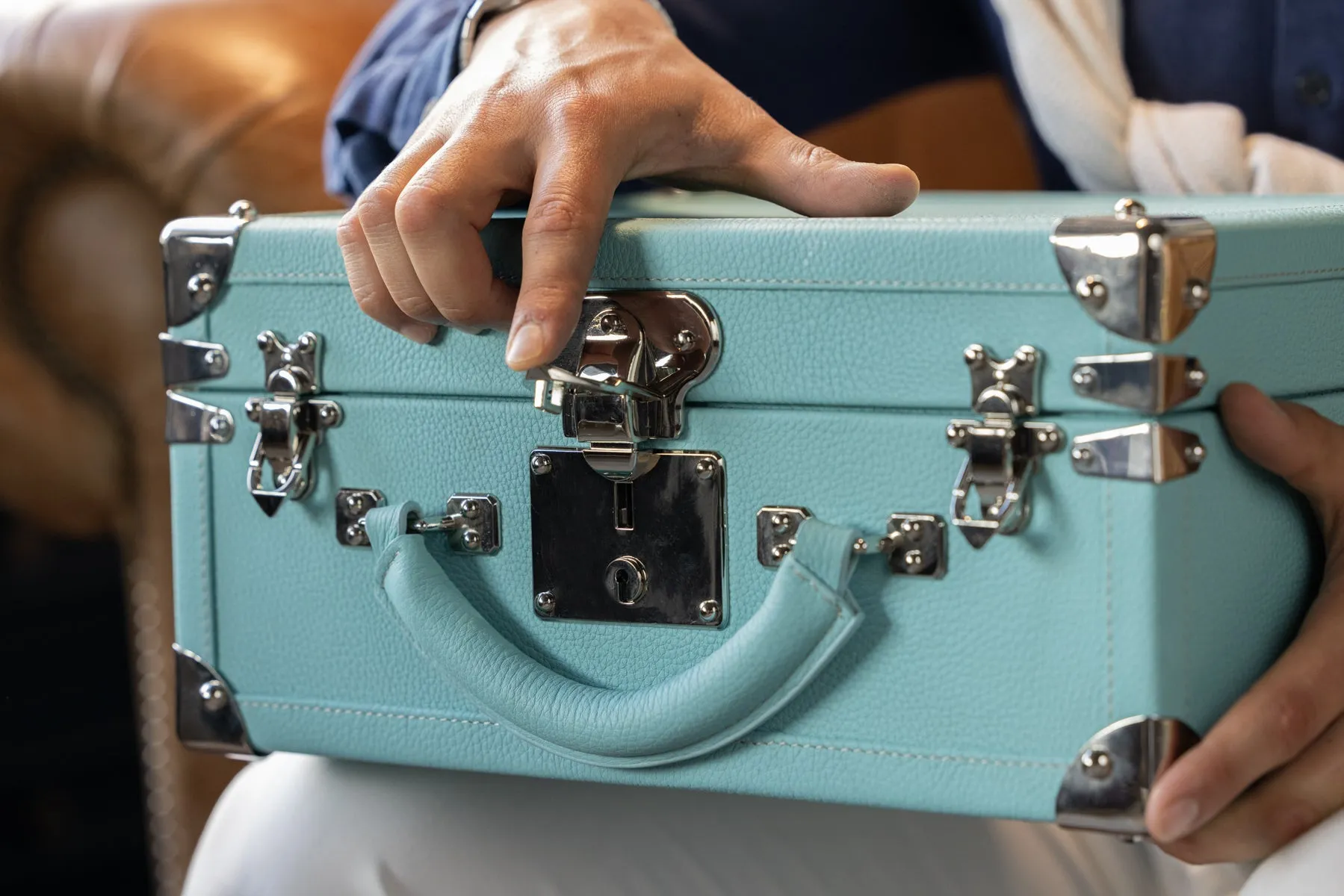 Watch Trunk - Togo Tiffany Blue