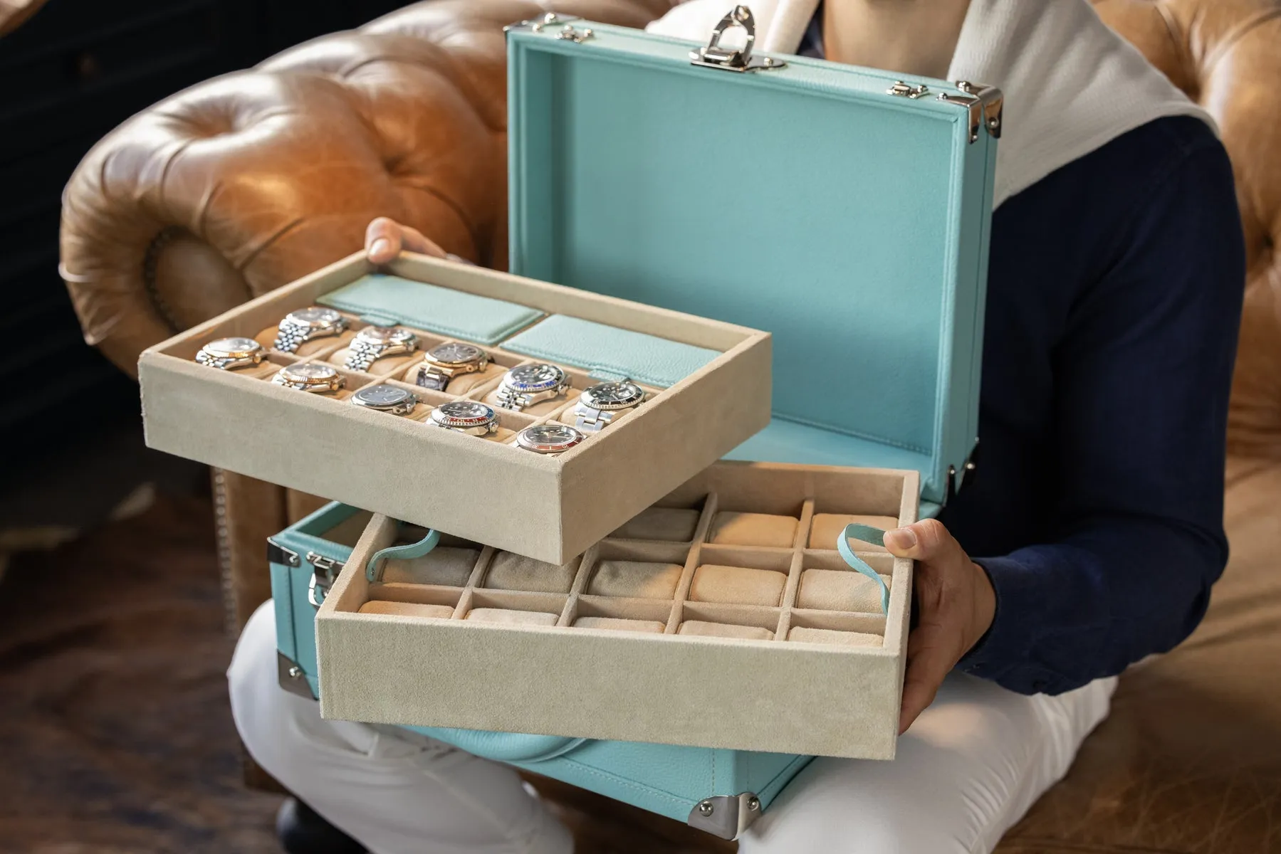 Watch Trunk - Togo Tiffany Blue